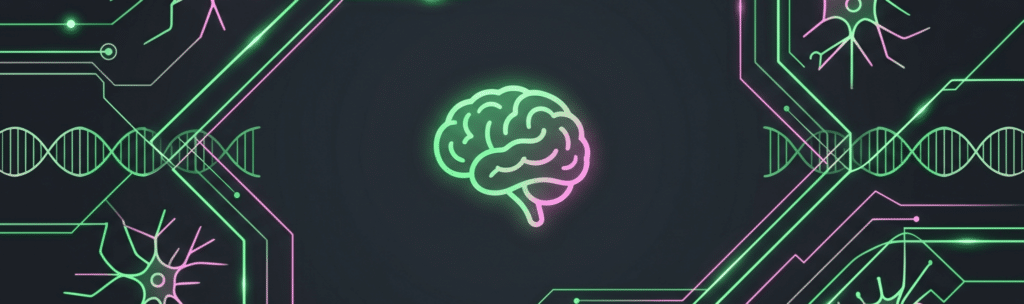 Neon brain on a circuit board, representing Evolve AI agent Albert for validity analysis